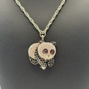 Jewel Studded Panda Bear Pendant/Necklace/Watch - GRUEN